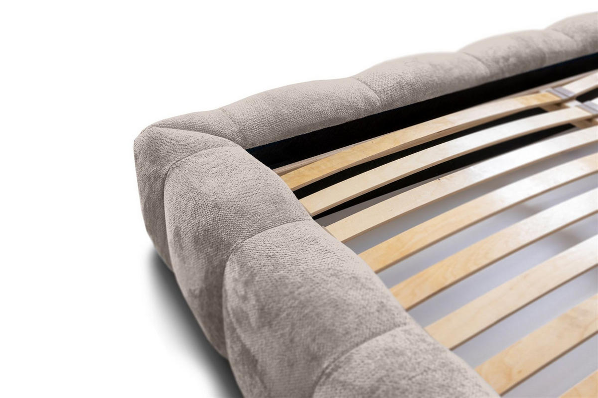 POLSTERBETT Hailey In Tender Way - Beige, Holzwerkstoff/Textil (160/200cm) - Fun Möbel