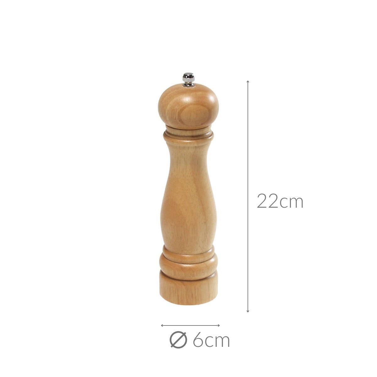 SALZMÜHLE mit Keramikmechanismus ist eine einfache 6/6/22 cm - Beige, Holzwerkstoff (6/22/6cm) - Kesper