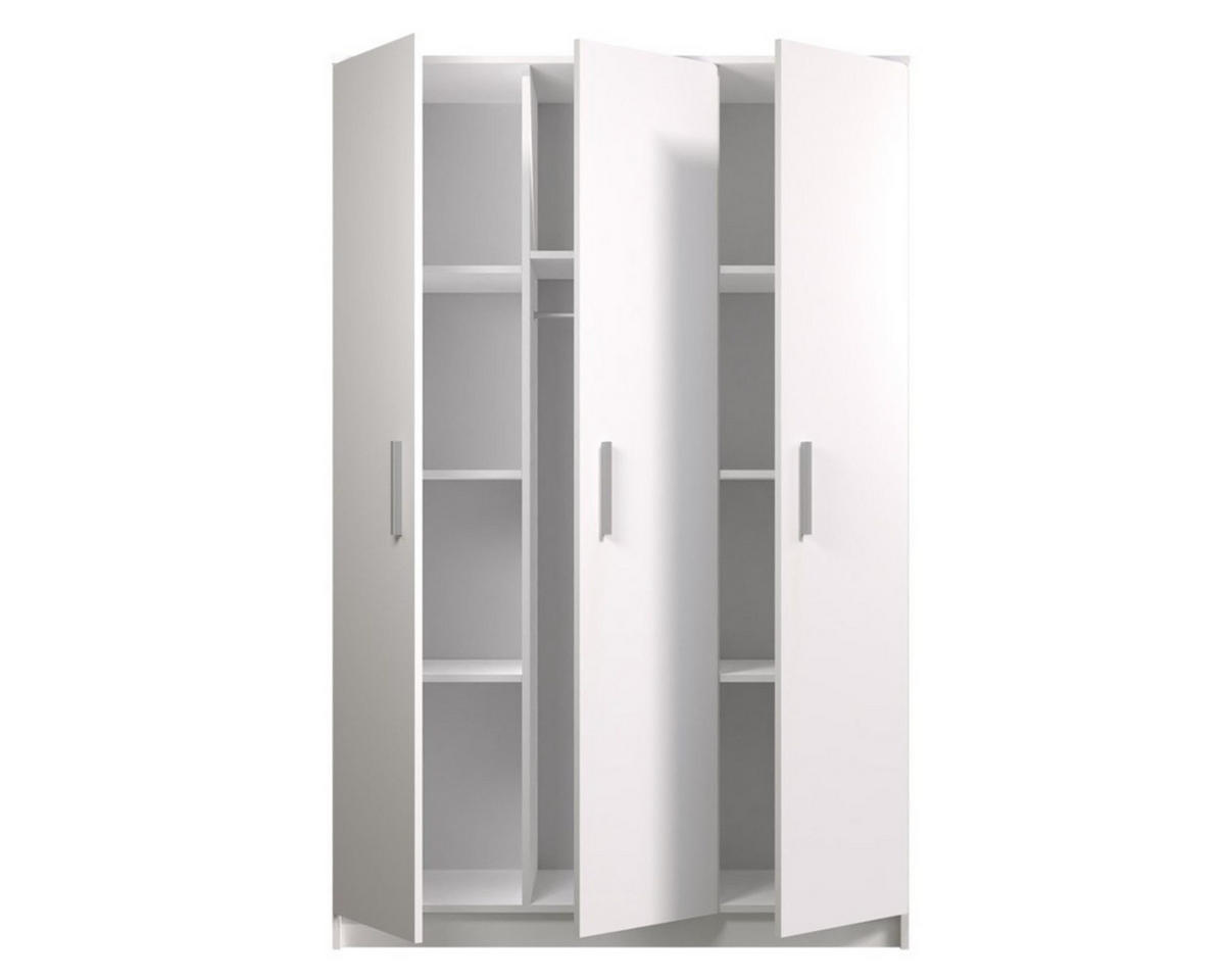 KINDERKLEIDERSCHRANK OLMO 19 120/50/192 Weiß - Weiß, Holzwerkstoff (120/192/50cm) - Deine Möbel 24