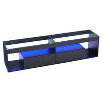 TV-ELEMENT180CM Schwarz-Hochglanz für 70-Zoll-TV mit LED-App-Steuerung - Schwarz, Holz (48.9/15.24/104.14cm) - Raelunyi