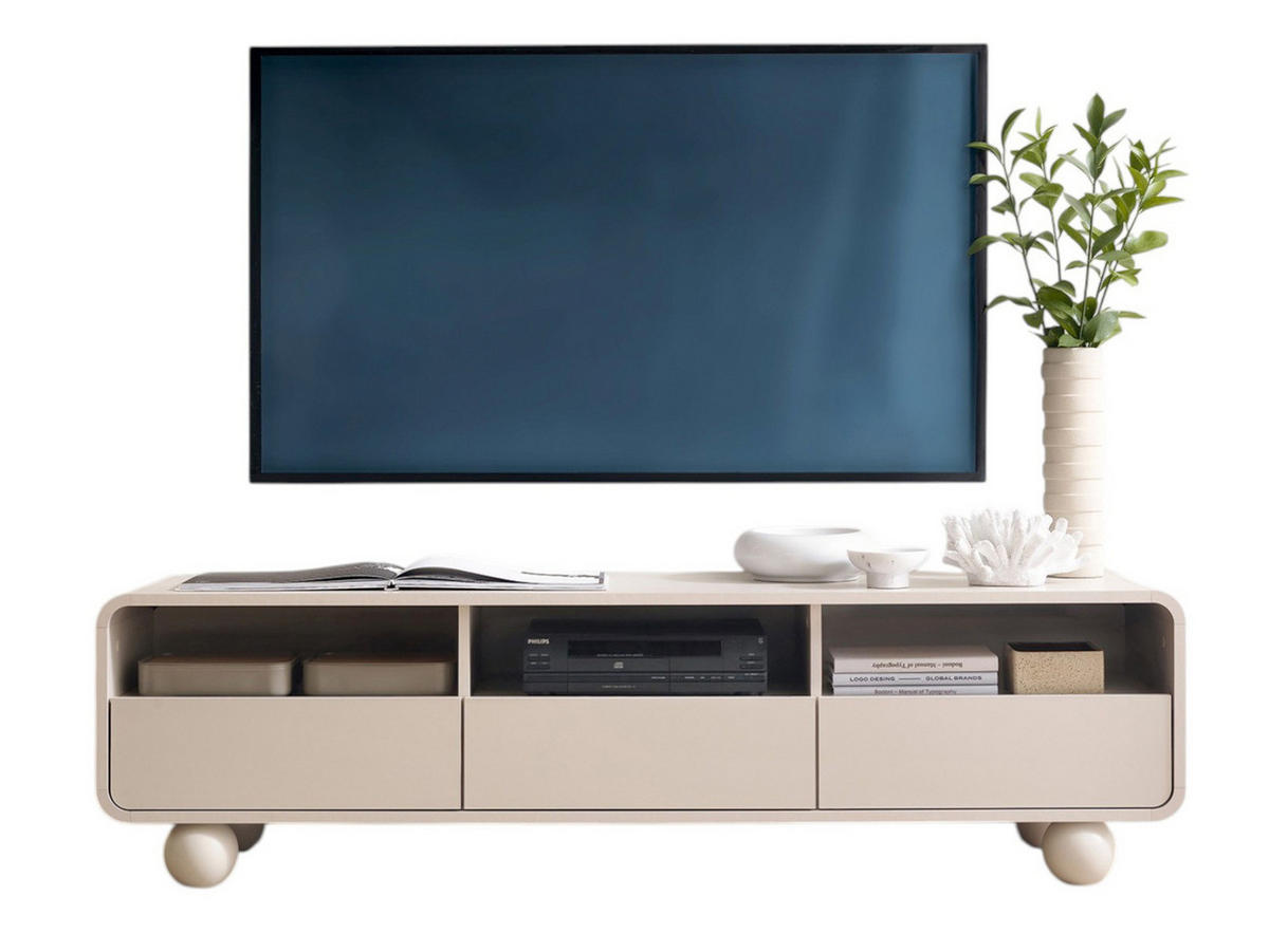 TV-SCHRANK 160 cm breit Beige ALDOS - Beige, Holzwerkstoff (160/44/39cm) - Compleo24