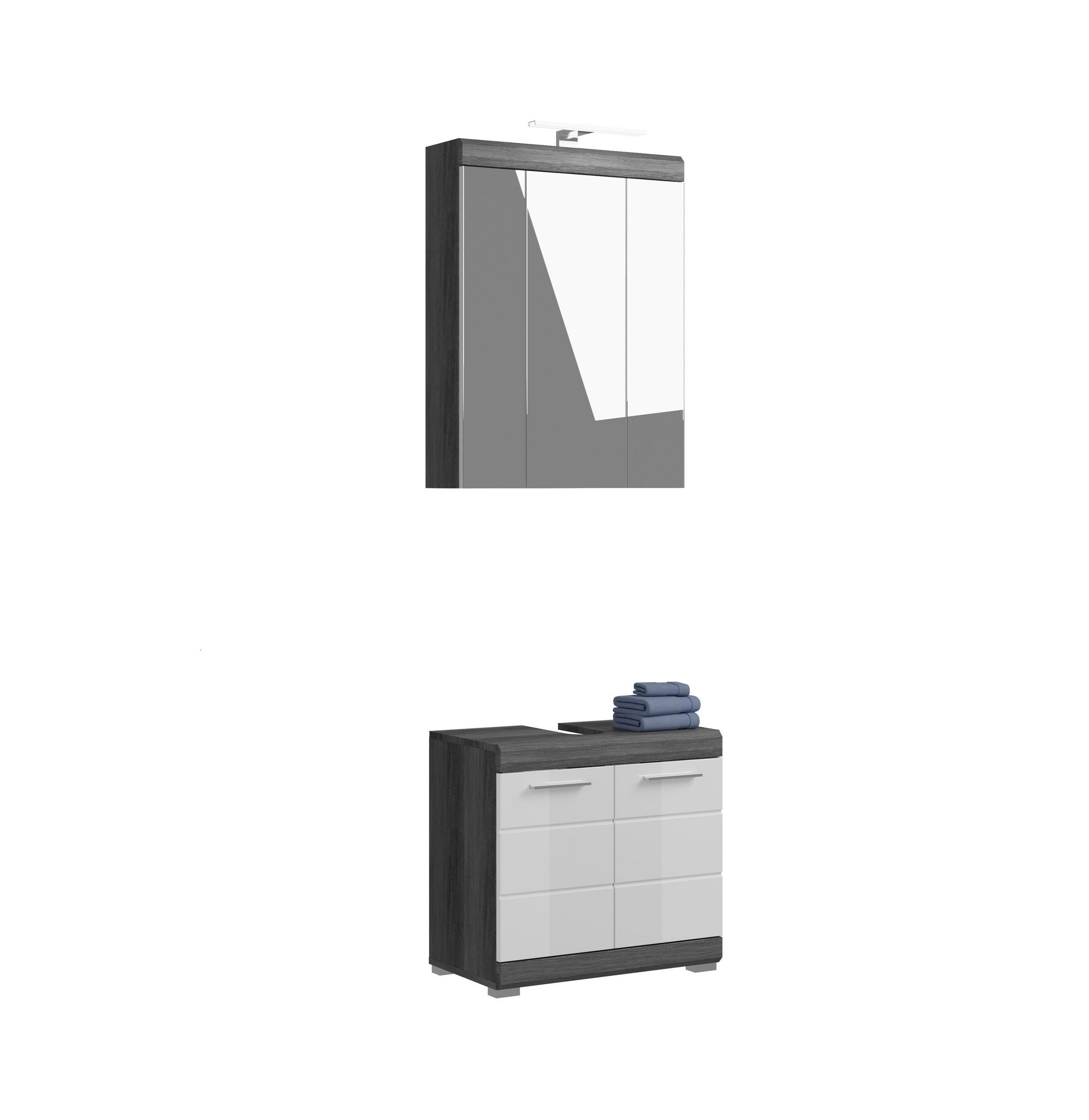 Homes & Jones Badezimmer Anthrazit 60x191x34 cm