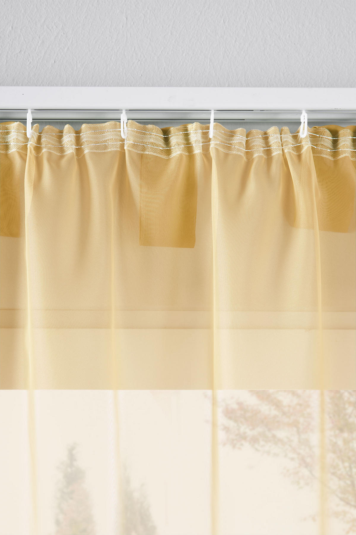 SCHLAUFENGARDINEN Voile 2er Set 245x140 cm Gelb - Gelb, Textil (140/245cm) - Gardinenbox.eu