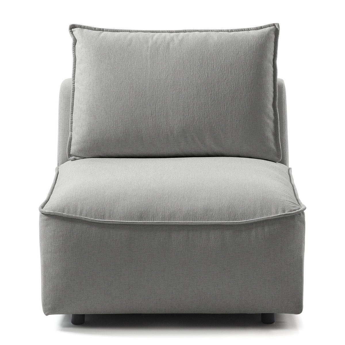 MODULSESSEL - Hellgrau, Holz/Textil (80/82/99cm) - home24