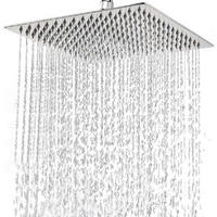 REGENDUSCHKOPF 30x30 cm Eckig Edelstahl Chrom - Silberfarben, Metall (30.5/12.7/30.5cm)