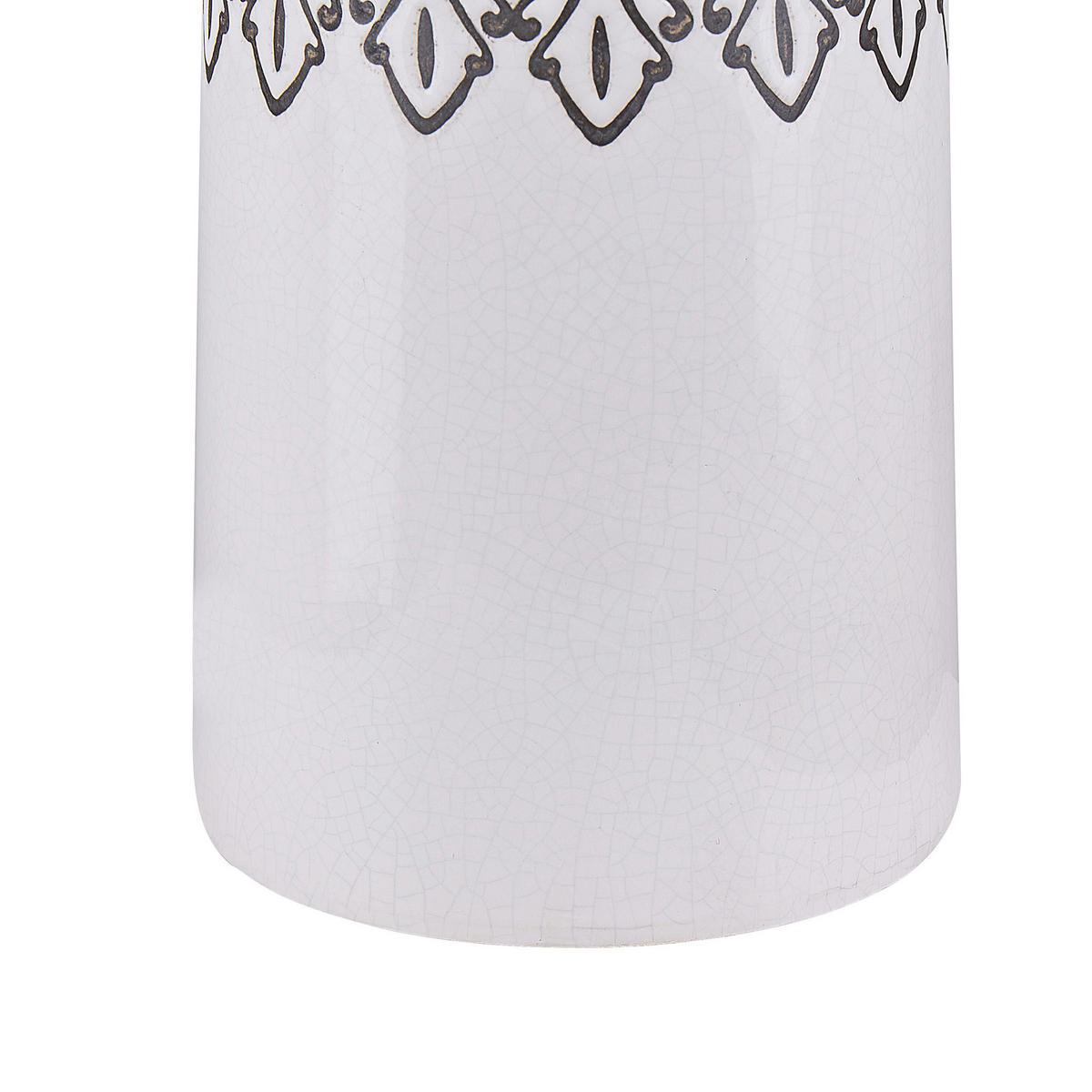 BLUMENVASE Steinzeug weiß Amisos - Weiß, Stein (25cm) - Beliani