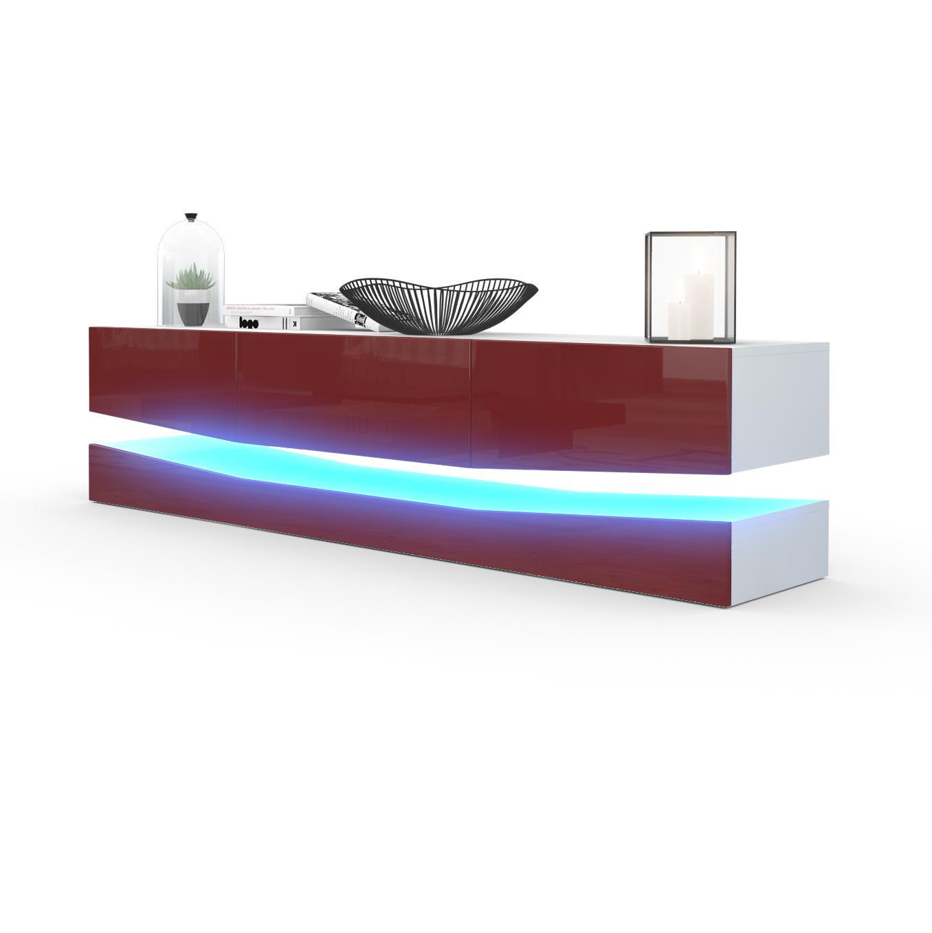 Vladon Lowboard Bordeaux 178x48x39 cm