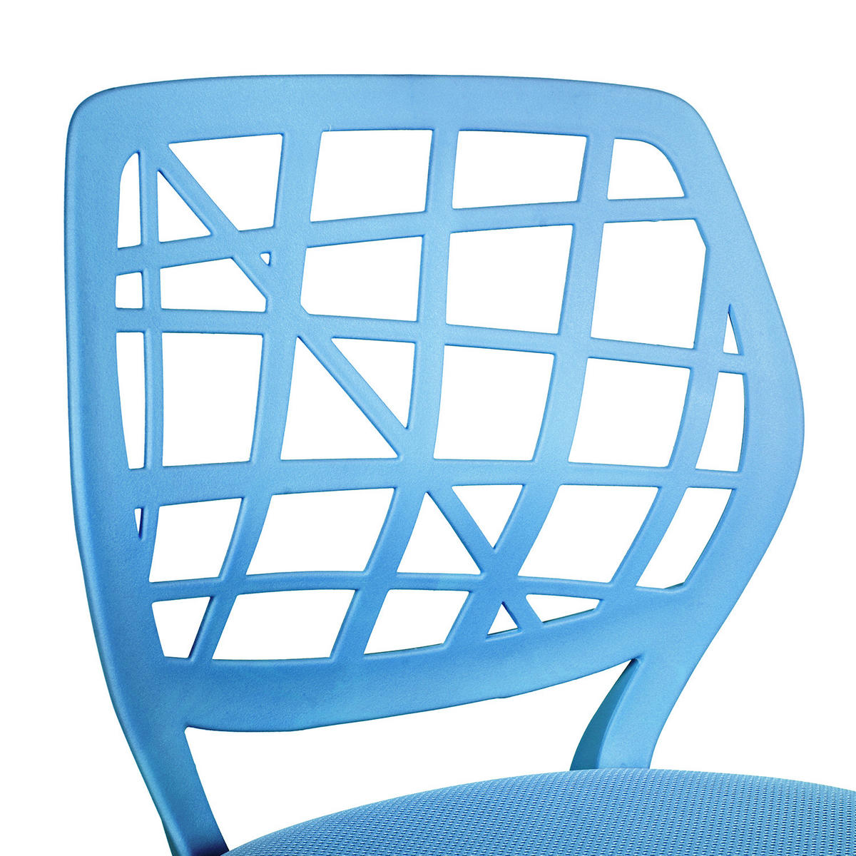 DREHSTUHL Blau - Blau/Weiß, Metall (38/85/39cm) - Urban Meuble