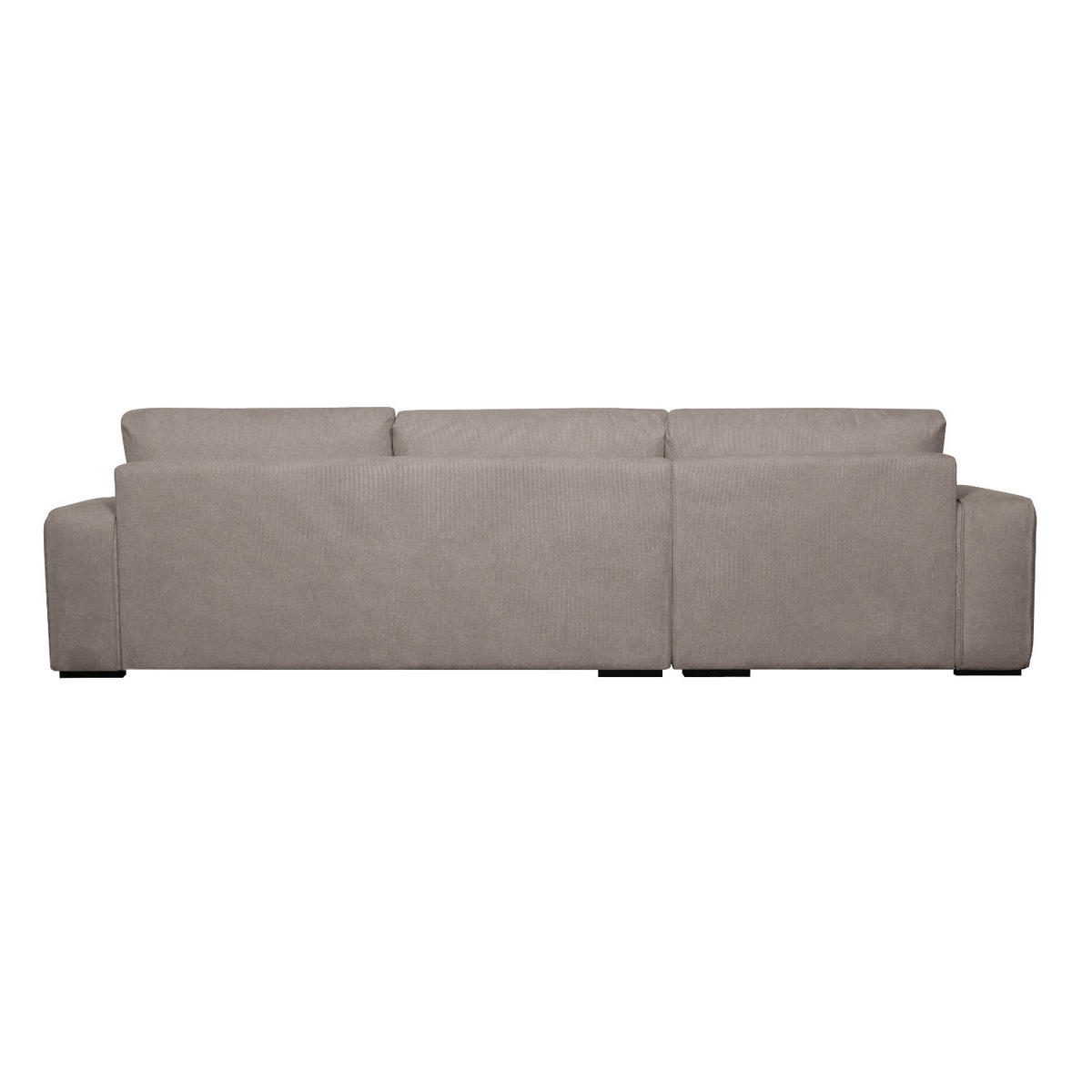 ECKSOFA Webstoff Beige - Beige/Schwarz, Holz/Textil (105/305cm) - Furnhouse