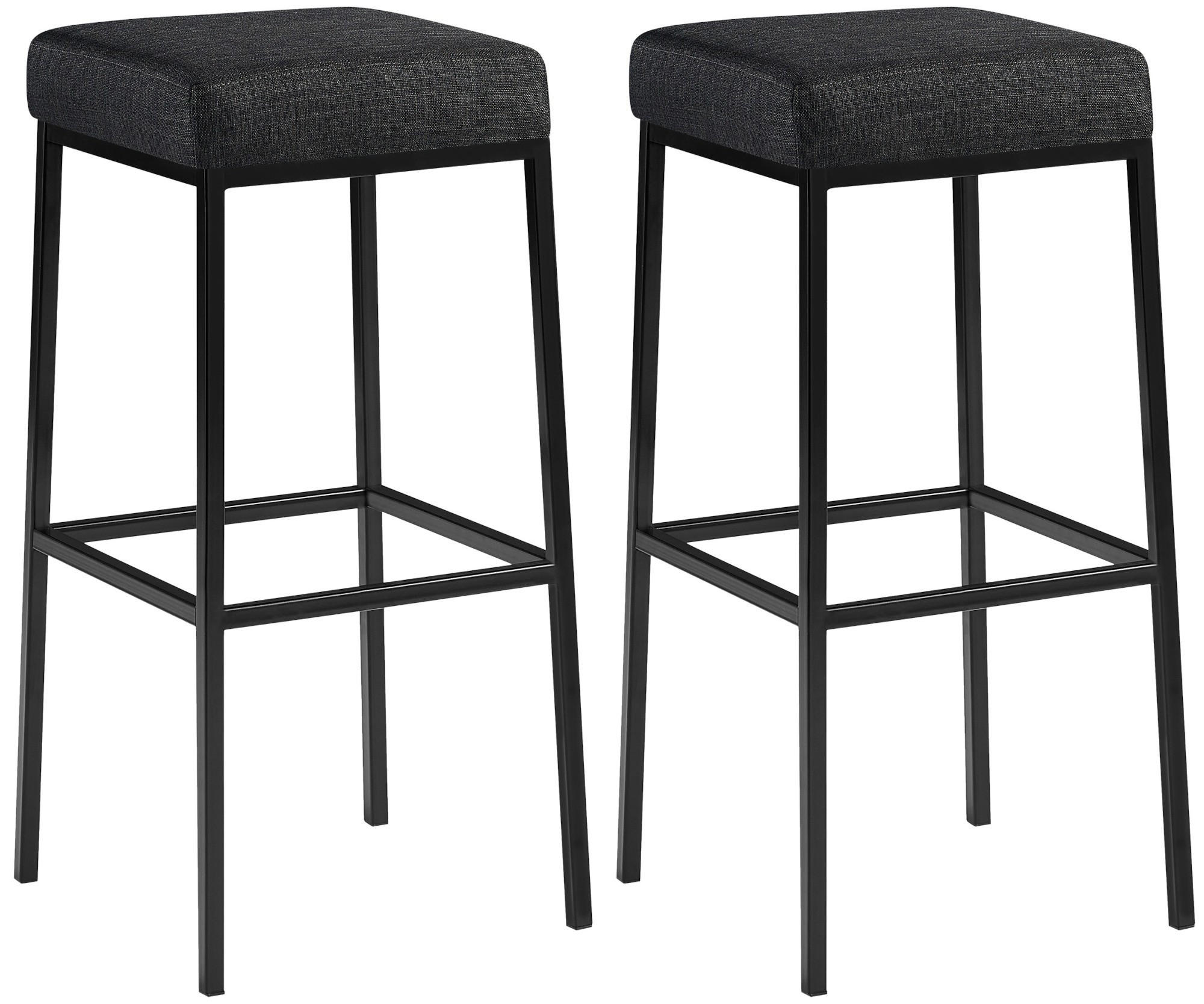 furnicato Barhocker Dunkelgrau 37x78x37 cm