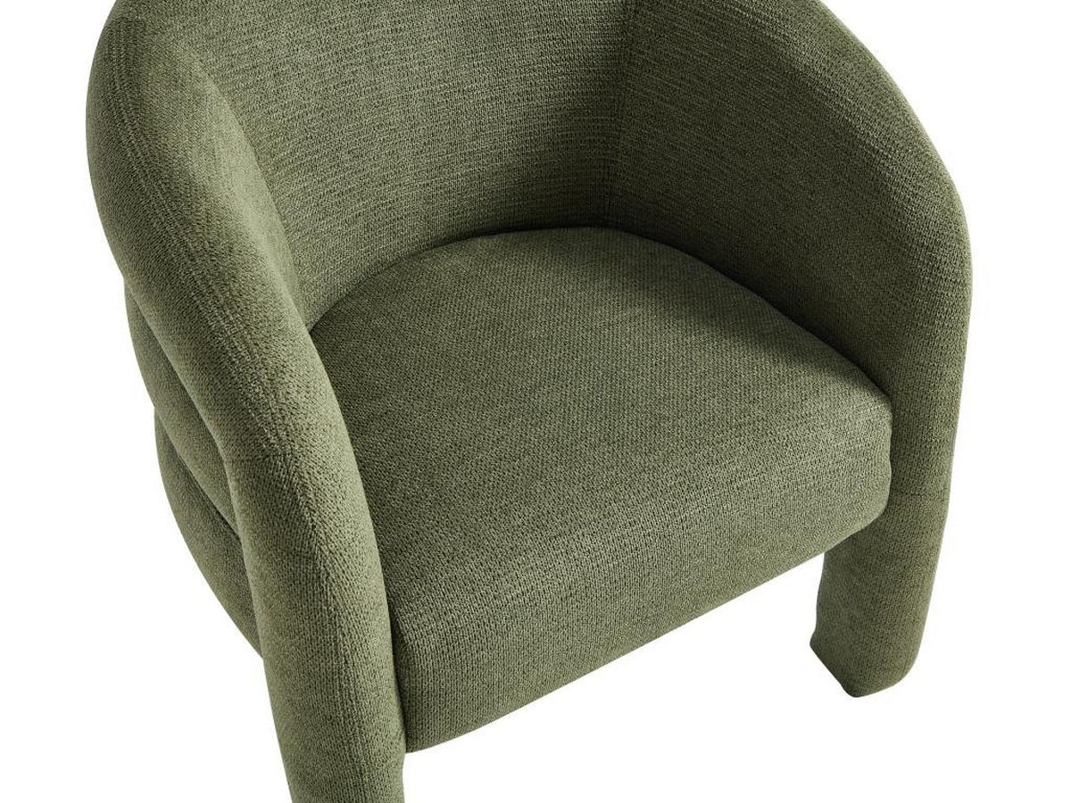 SESSEL - Stoff - Grün strukturiert - ZELUVA - Grün, Textil (63/81/70cm) - Vente-Unique