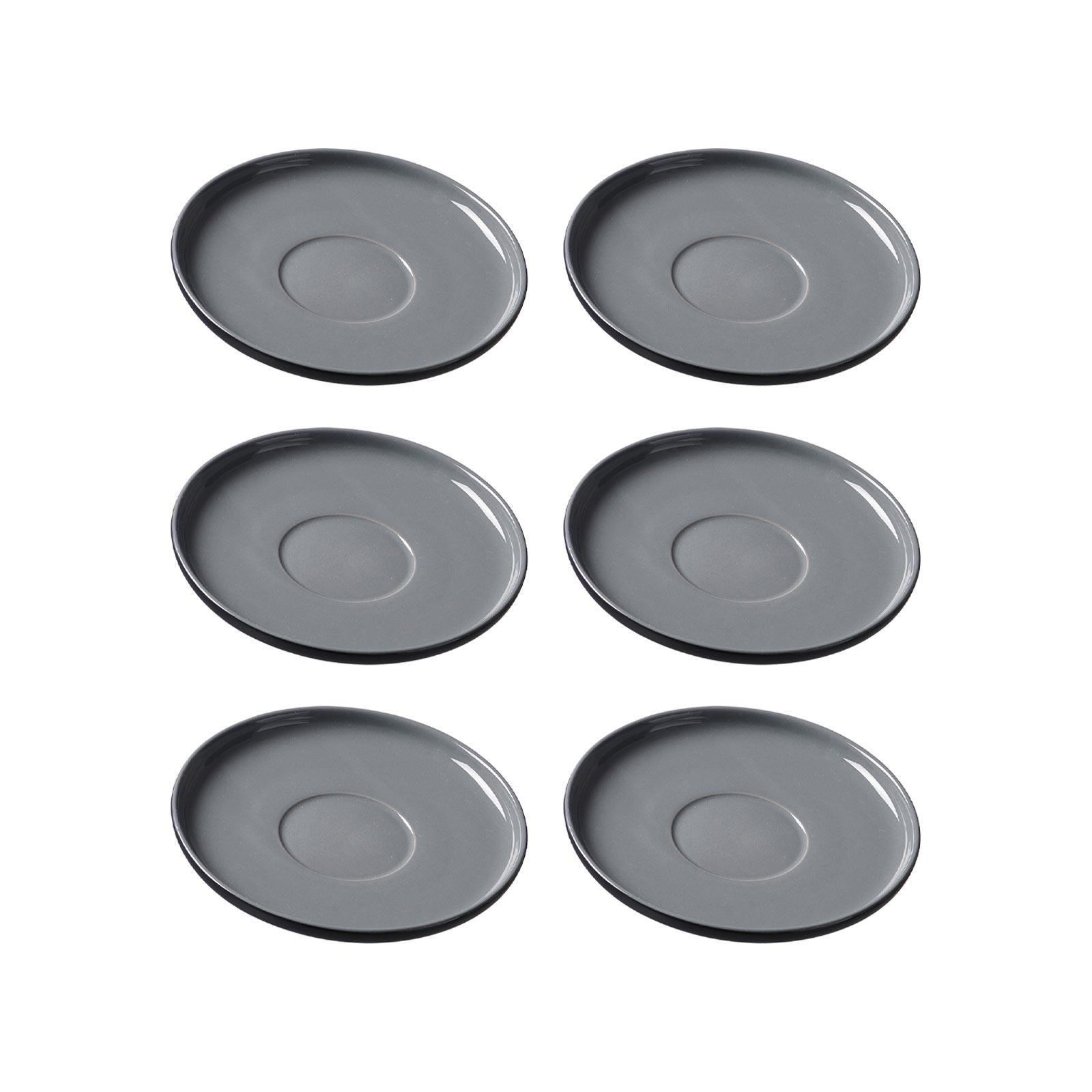 KAFFEEUNTERTASSEN Jasper schwarz ø 15.0 cm 6er Set - Schwarz, Keramik (15cm) - Ritzenhoff Breker