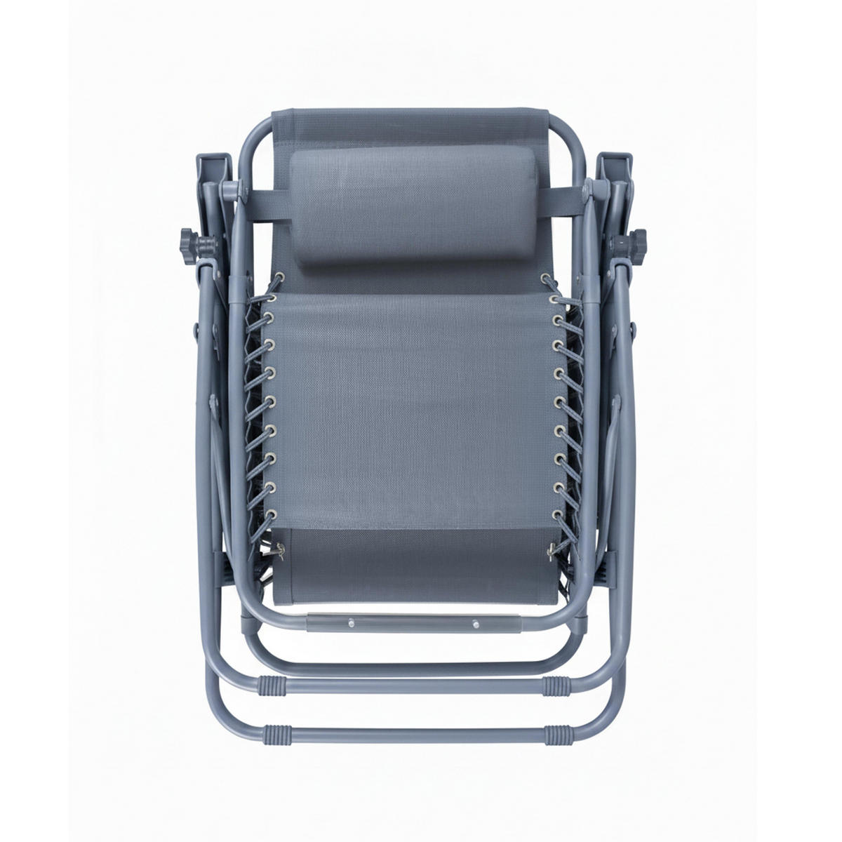 GARTENKLAPPSTUHL 2-tlg., Blau - Blau, Metall (65/110/160cm) - Oviala