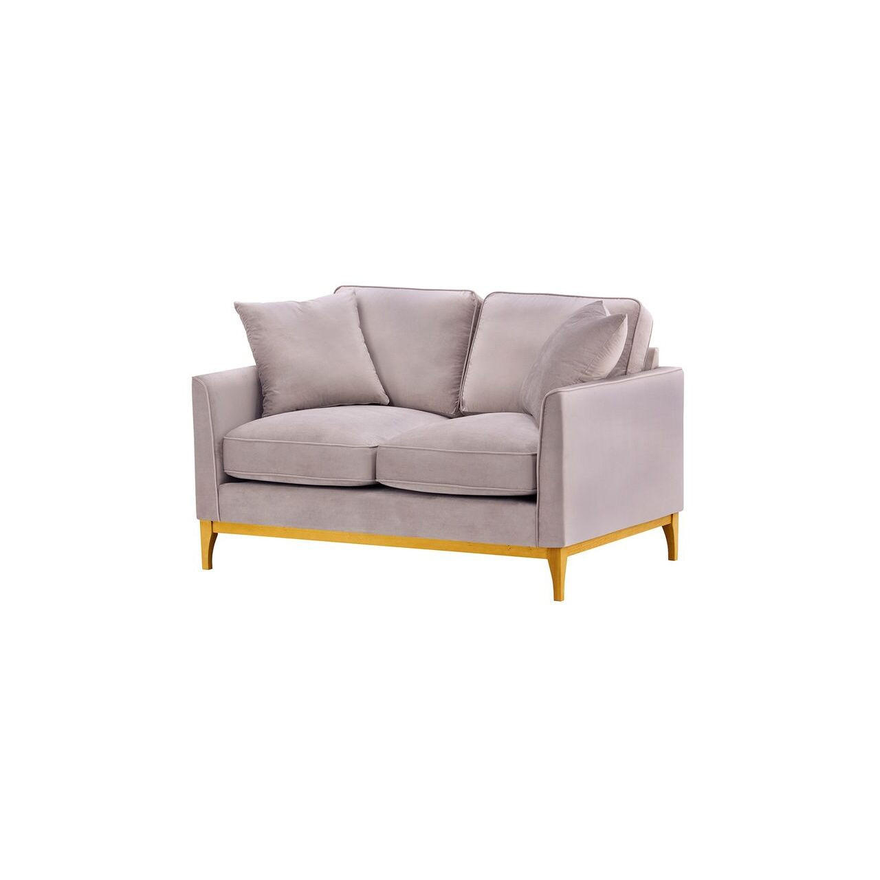 ZWEISITZER-SOFA Linara-Velluto 14 - Lila, Holz/Textil (141/91/95cm)