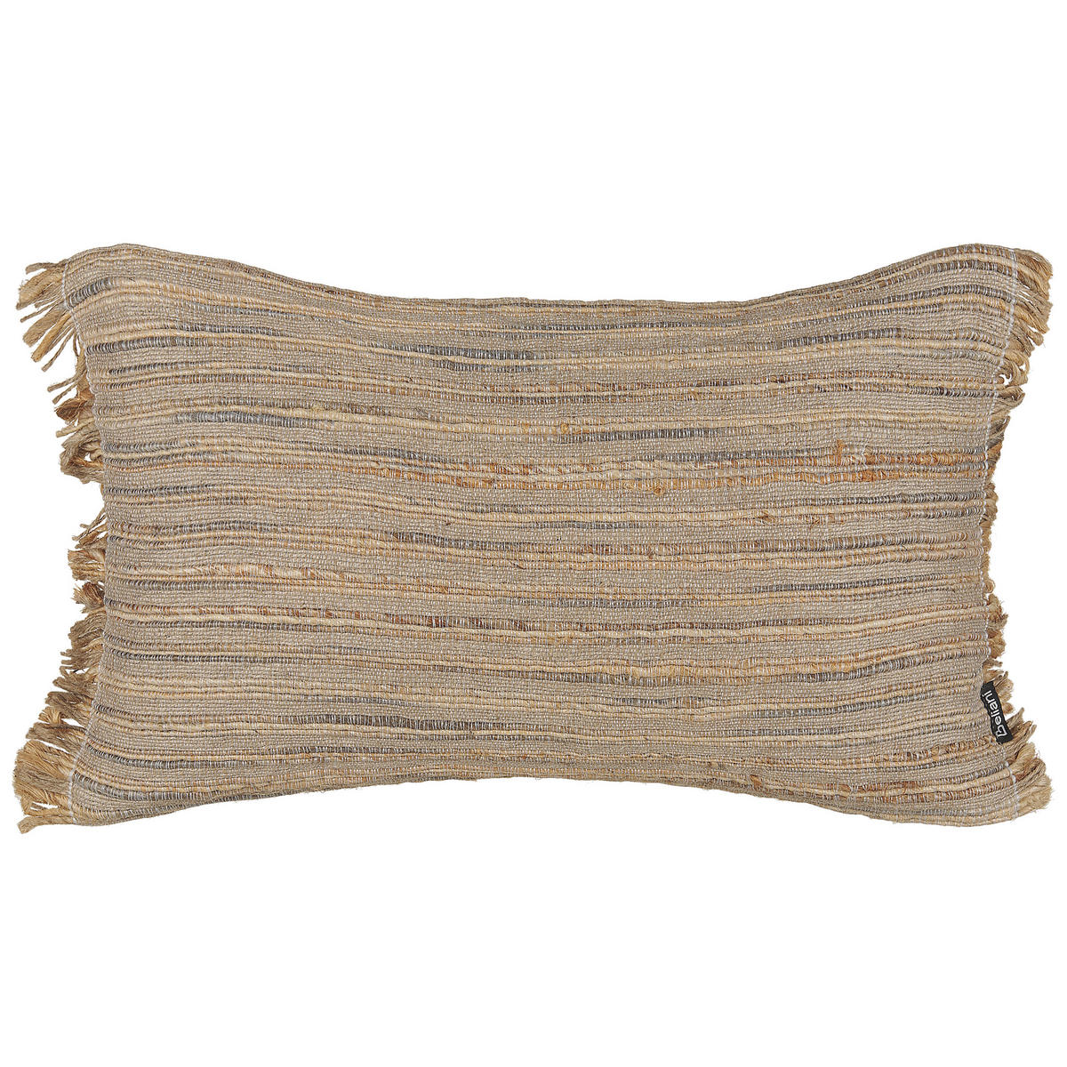 Dekokissen Beige 30/50 cm Ledum - Beige, Naturmaterialen (50/30cm) - Beliani