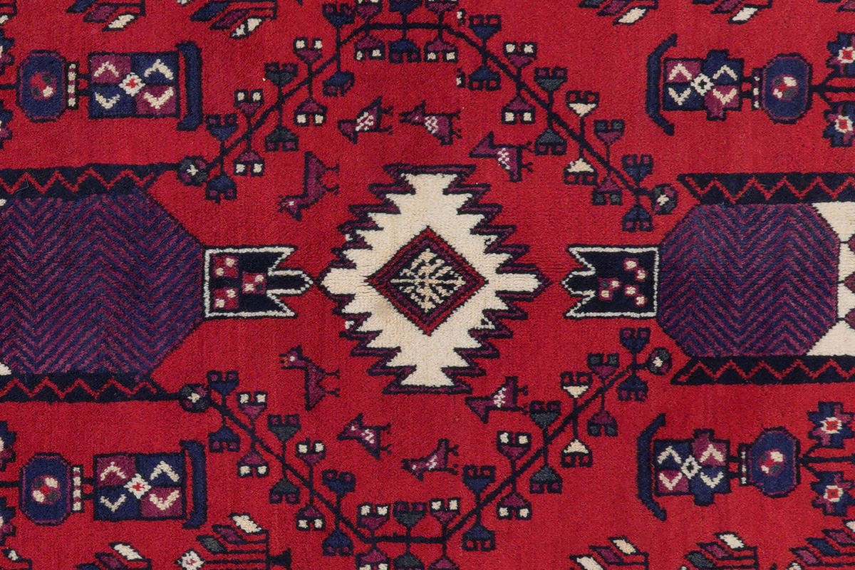 ORIENTTEPPICH handgeknüpft Afshar Rot 230/157 cm Schurwolle - Rot, Textil (157/230cm) - Looma