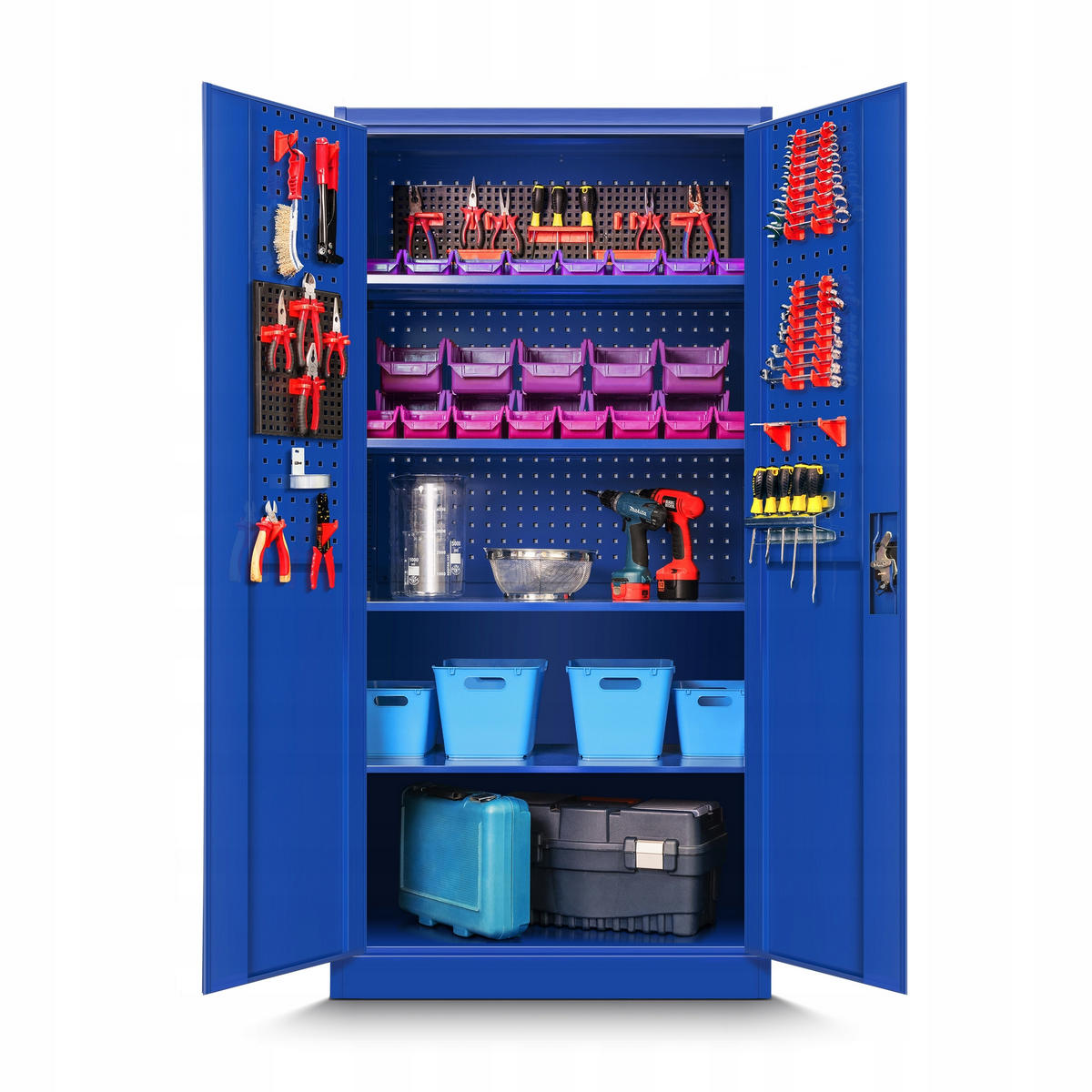 WERKZEUGSCHRANK Werkstattschrank BRUNO, 920 x 1850 x 500 mm, blau - Blau, Metall (92/185/50cm) - Jan Nowak