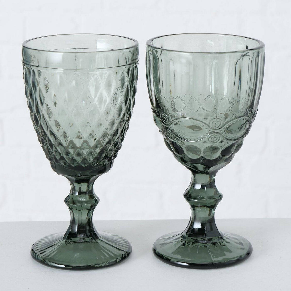 WEINGLAS Aurora 300 ml - Grau, Glas (300L) - Boltze Home