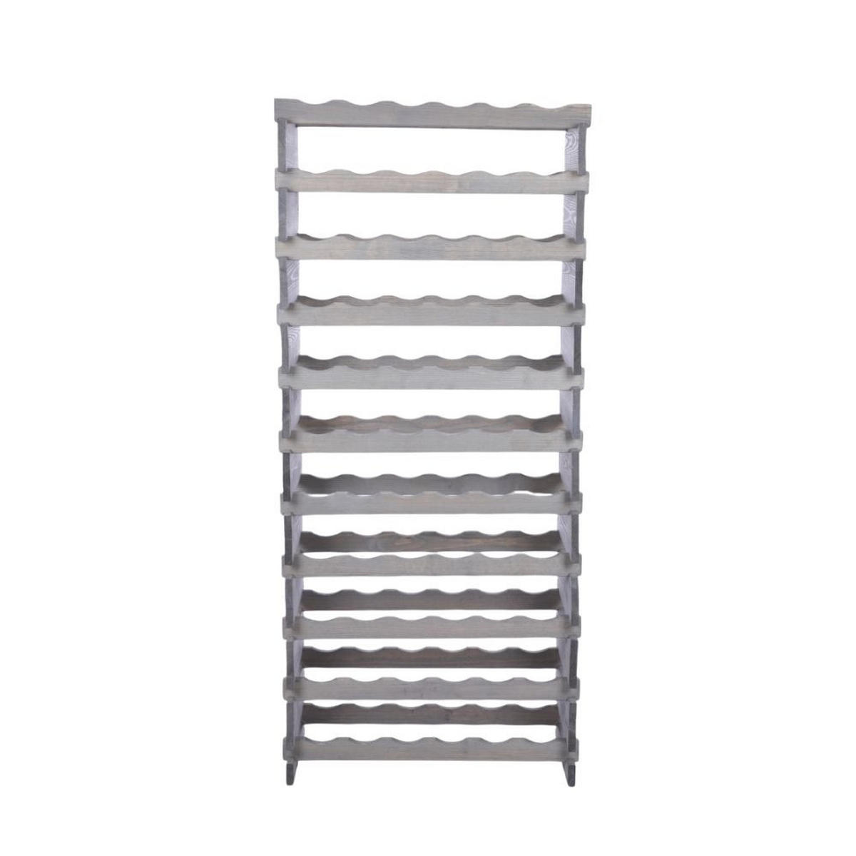 WEINREGAL VINOTECA FLEX PRO HxBxT 149x65x28cm 66 Flaschen auf 11 Ebenen Grau - Grau, Holz (65/149/28cm) - PROREGAL