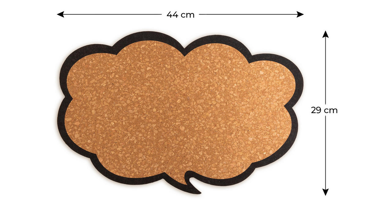 KORKTAFEL, CLOUD/Wolke 44x29 cm - Braun, Holz (44/29/1cm) - ALLboards