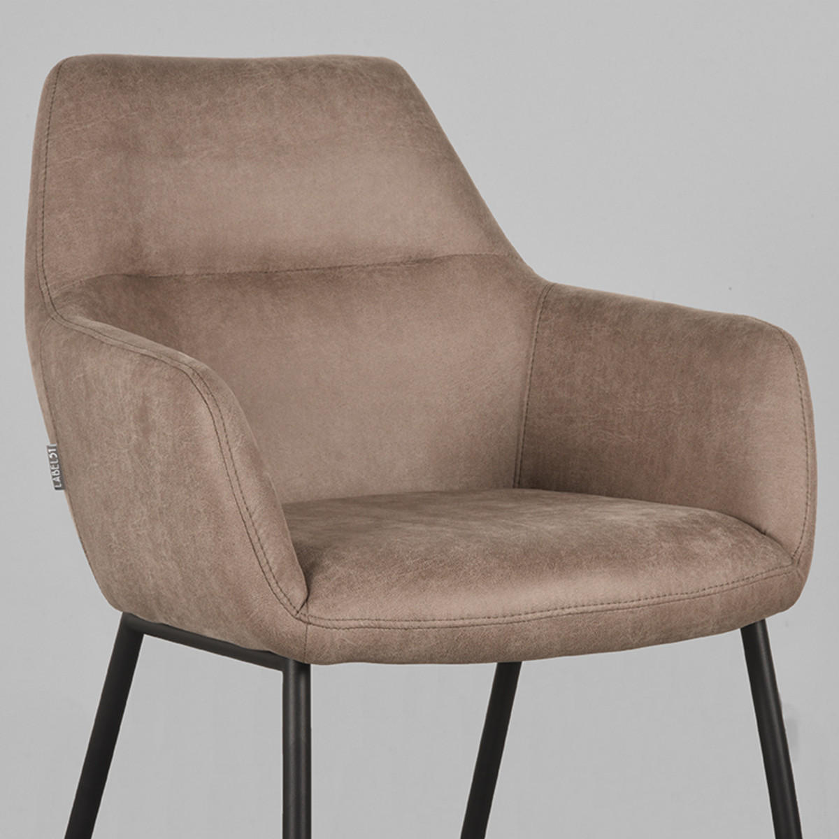 ESSZIMMERSTUHL Lenny Taupe 64/56/84 cm 2er-Set - Taupe, Textil (56/84/64cm) - LABEL51