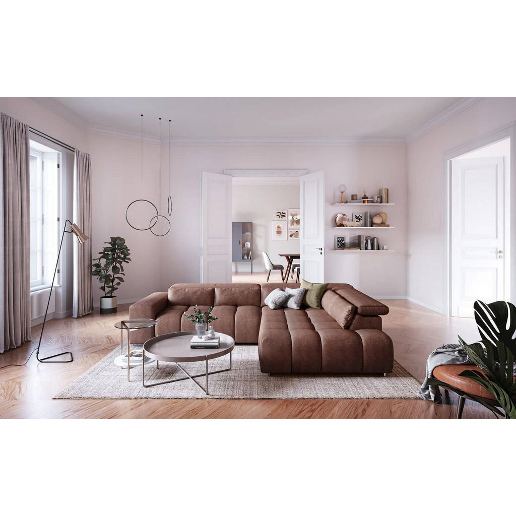 Thumbnail - Cotta Ecksofa, Braun, Textil, 4-Sitzer, Ottomane rechts,L-Form, 310x225 cm, Wohnzimmer, Sofas & Couches, Wohnlandschafte...