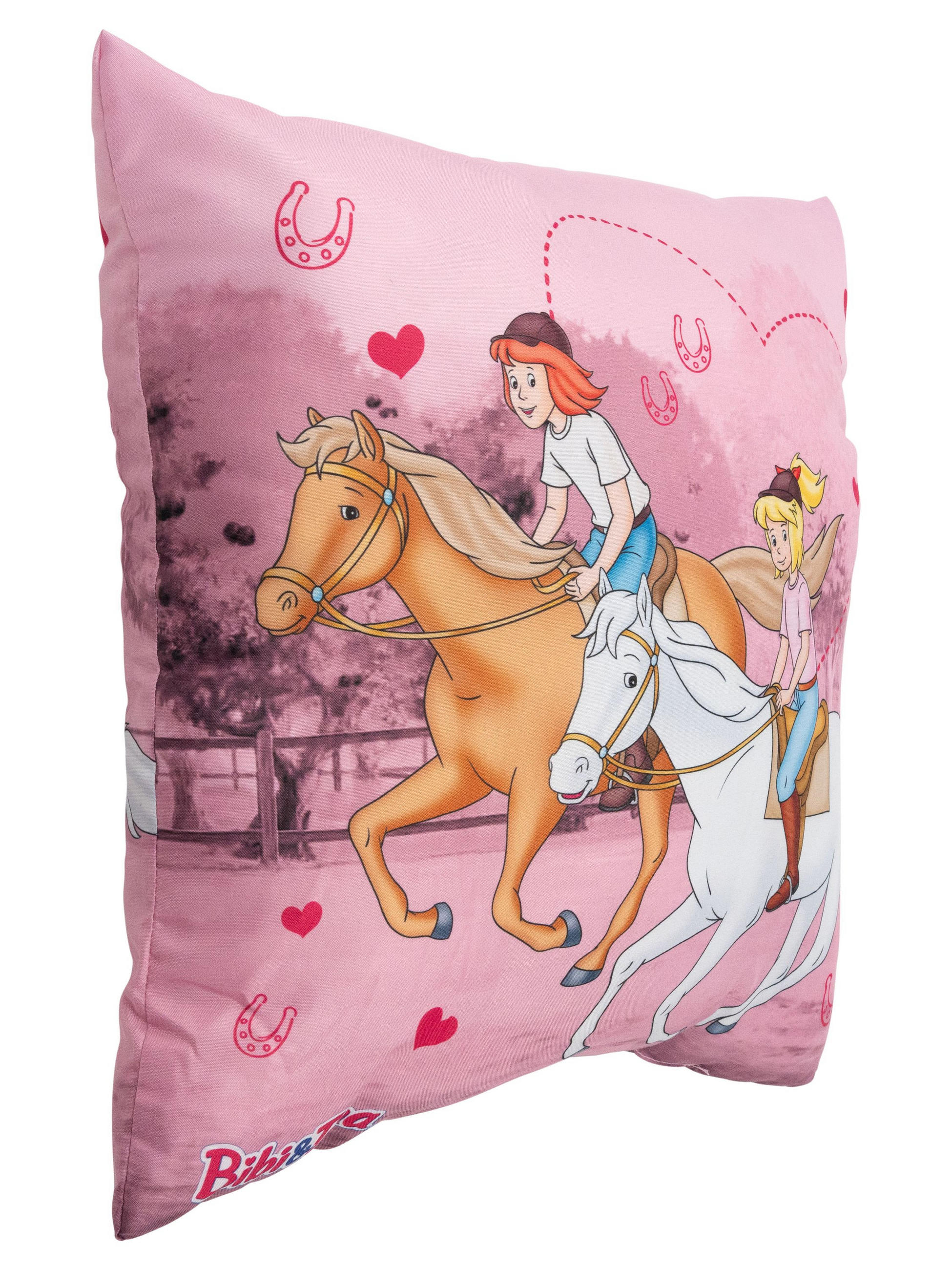 KINDERKISSEN Bibi & Tina Pferde Pink 40 x 40 cm - Pink, Textil (40/40cm) - United Labels