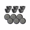BRUNCHSET Matera anthrazit 12er Set - Anthrazit, Keramik (1/1/1cm) - Leonardo Living