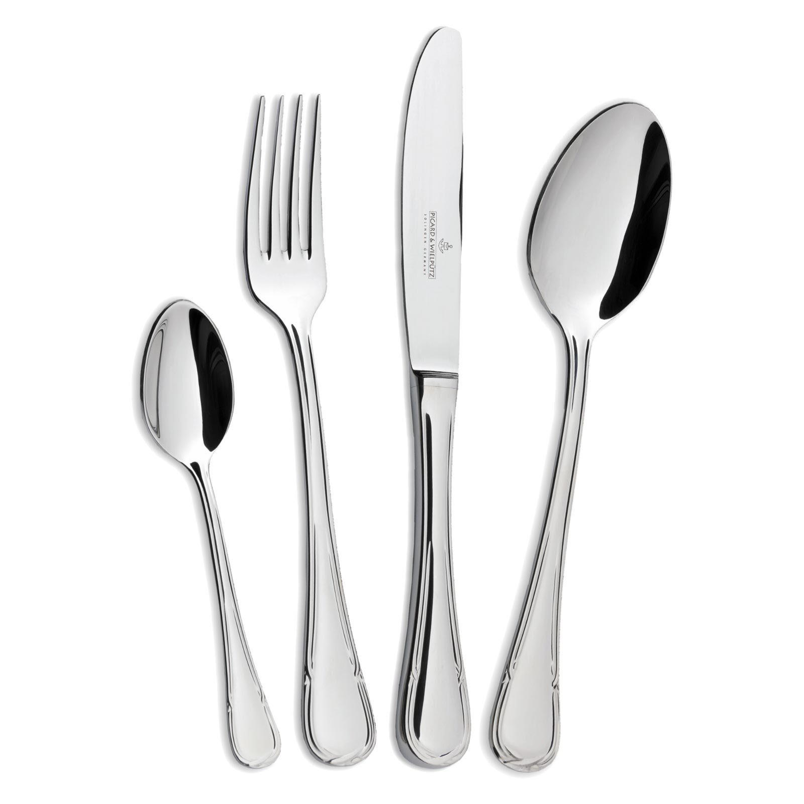 TAFELBESTECK Ligato silber 24er Set - Silberfarben, Metall - Picard & Wielpütz