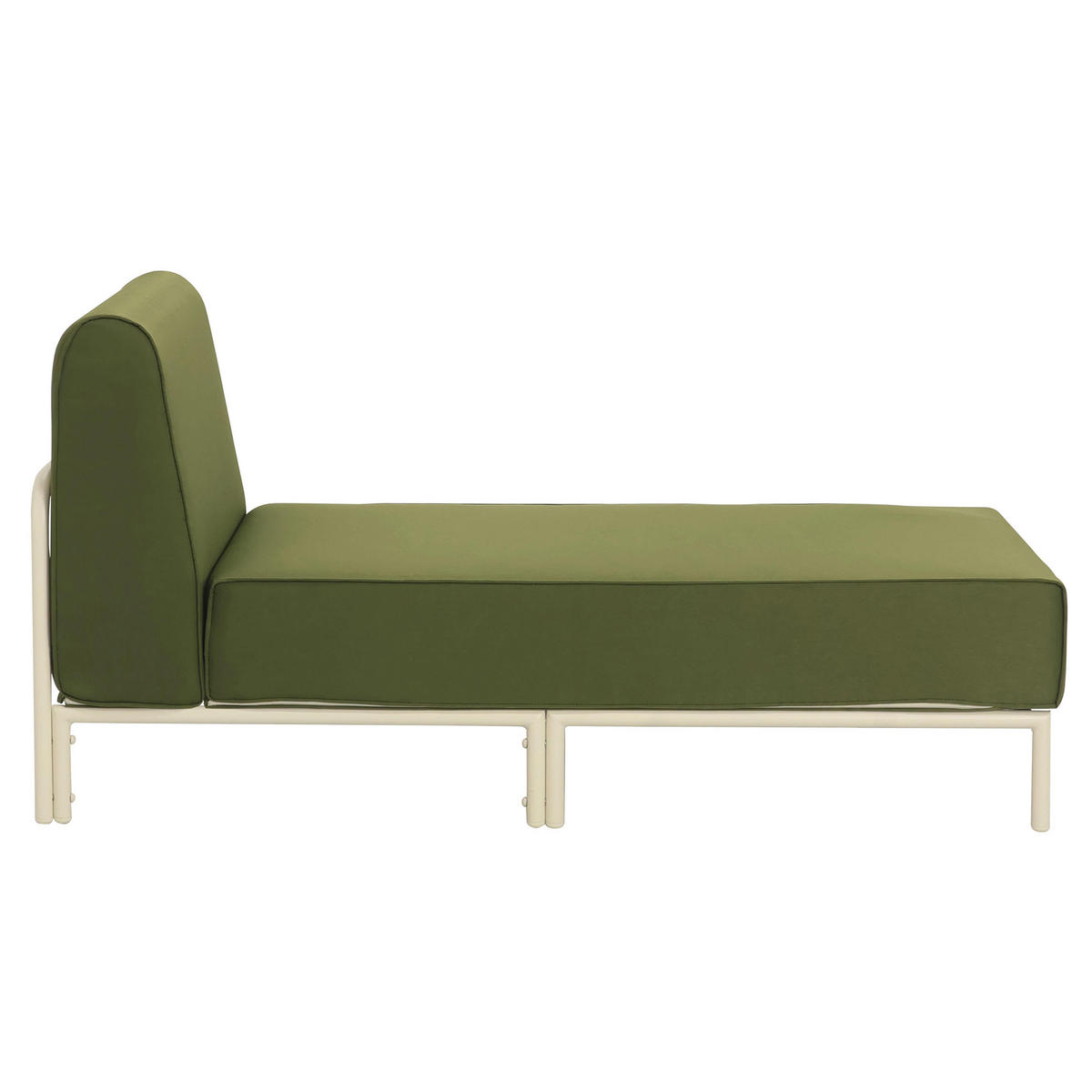 CHAISELONGUE, Kakigrün - Grün, Textil (72/78/153cm) - Oviala