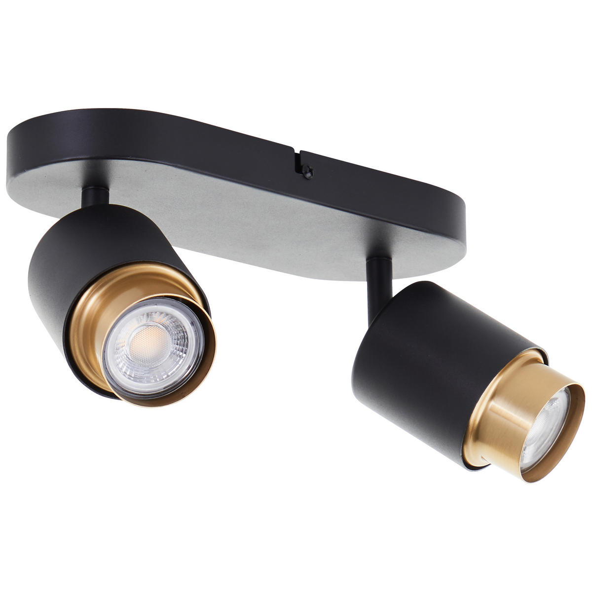 LED SPOT Covelo Sand Schwarz/matt gold 10/34,8/15,6 cm - Multicolor, Kunststoff (5cm) - Brilliant