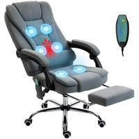 CHEFSESSEL DE-11833 Massage & Heizung Grau - Dunkelgrau, Textil (65/119/70cm) - ComfortXL