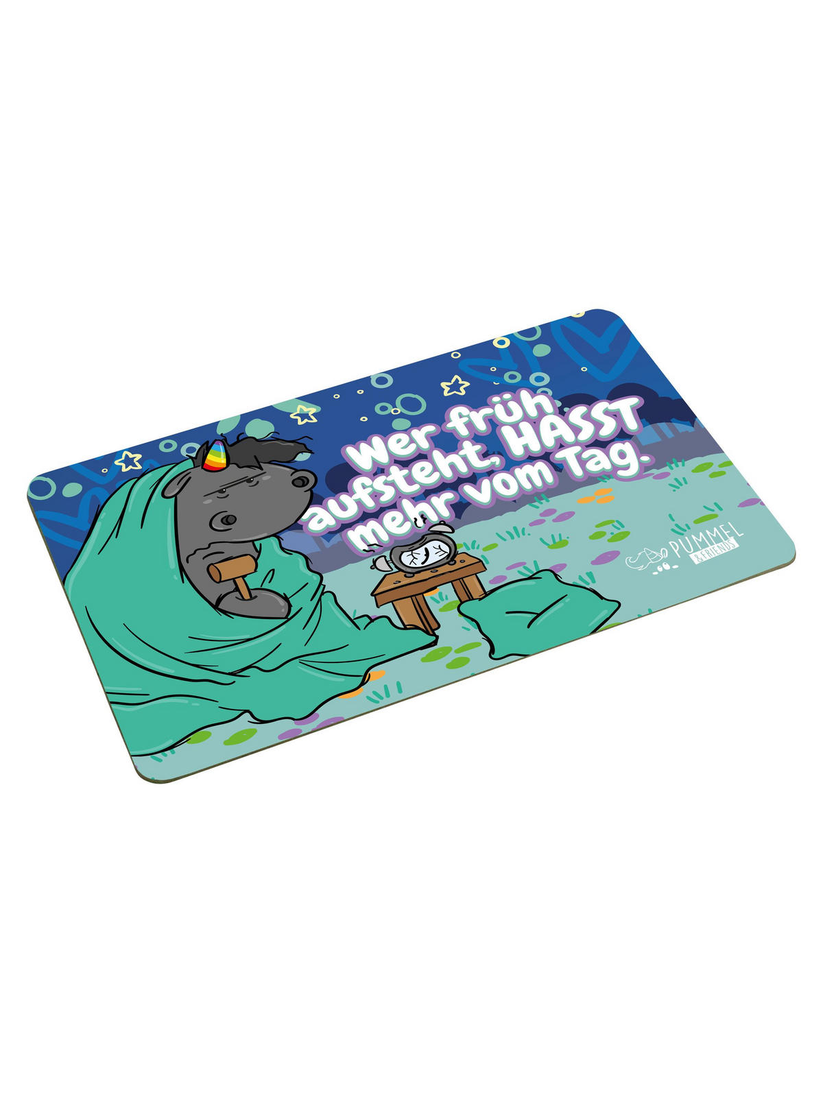 BRETTCHEN Grummeleinhorn Wer früh aufsteht Mehrfarbig 14,5 x 23,5 cm - Multicolor, Kunststoff (14.5/23.5cm) - United Labels