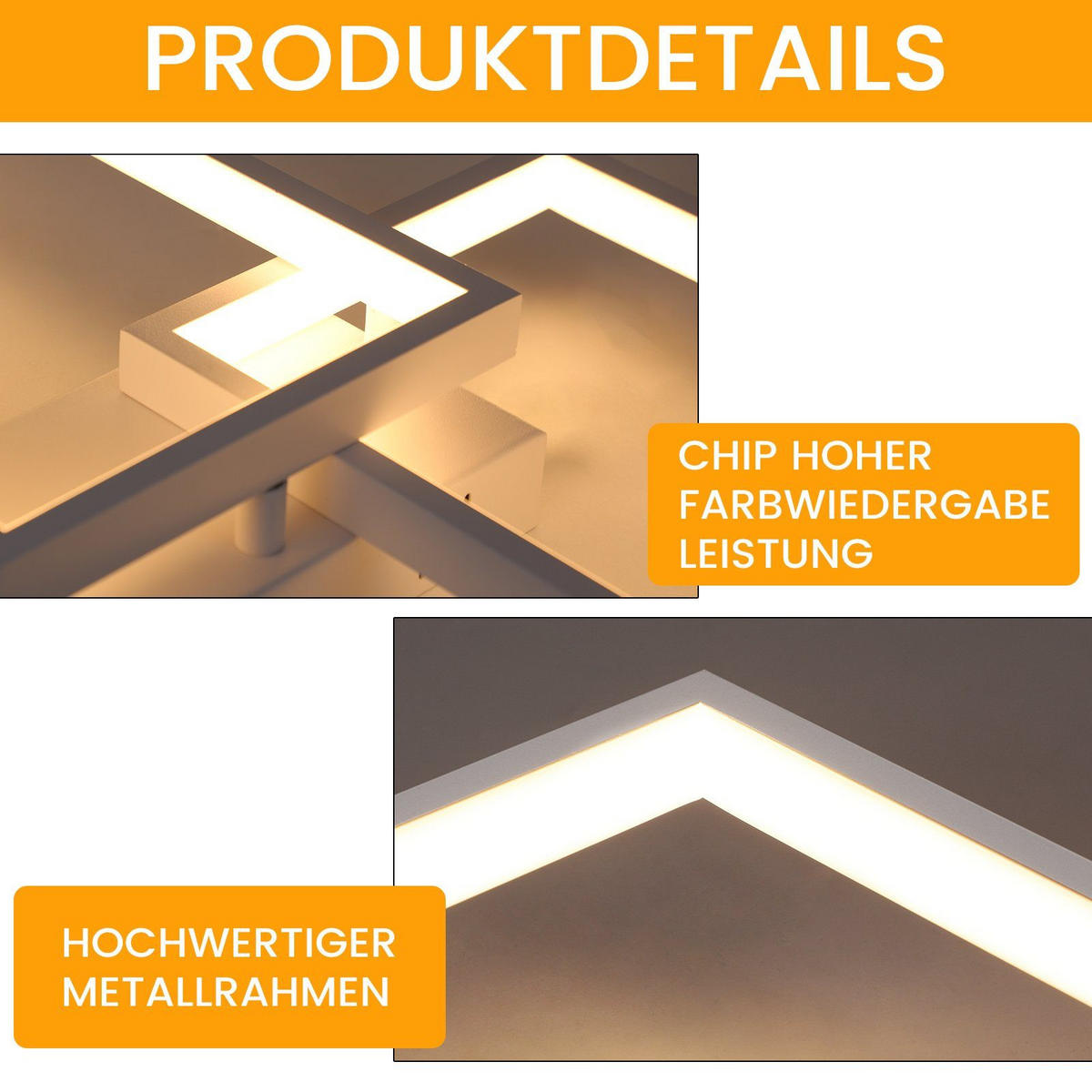 LED-DECKENLEUCHTE Edith 80/39/7.5 cm - Weiß, Kunststoff (80/39/7.5cm) - Nettlife
