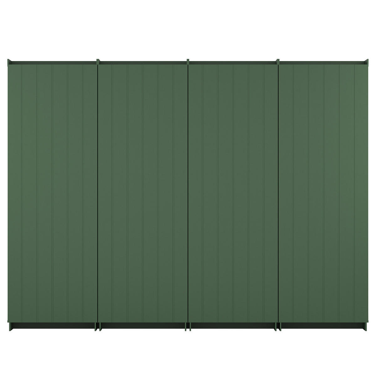 MASSIVE BÜCHERWAND - Massivholz - Kiefer - Waldgrün/Kieferfarben, Holz (296/223/37cm) - home24