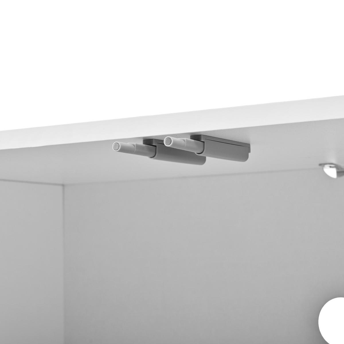 TV-SCHRANK Lowboard 5 Türen Metallfüße modern Stauraum - Weiß, Holzwerkstoff (38/45/180cm) - FLIEKS