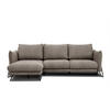 ECKSOFA HOSTEN 4-Sitzer, taupe - Taupe/Schwarz, Holzwerkstoff/Textil (158/269cm) - Courtois Laville
