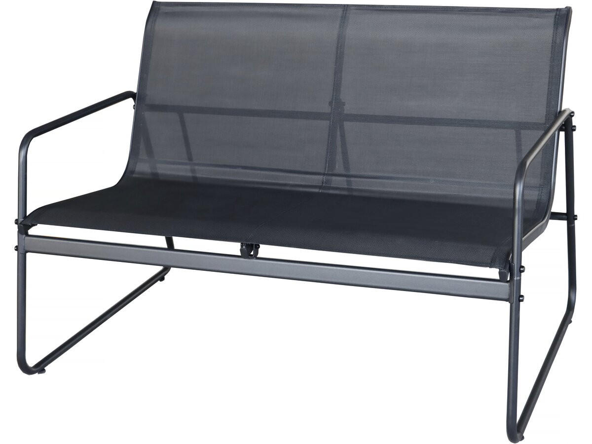 LOUNGEGARNITUR Fortaleza 4-Sitzer Schwarz - Schwarz, Glas/Metall - Habitat Garten