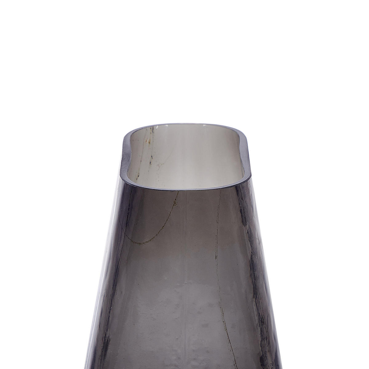 BLUMENVASE Glas grau Mitata - Grau, Glas (20cm) - Beliani