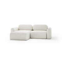 ECKSOFA mit Schlaffunktion Thekla Mini, Creme - Creme, Textil (246/100cm) - Fedve