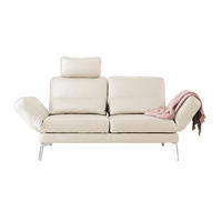 LEDERSOFA HURRICANE Weiß Leder - Silberfarben/Weiß, Leder (170/87/141cm) - KAWOLA