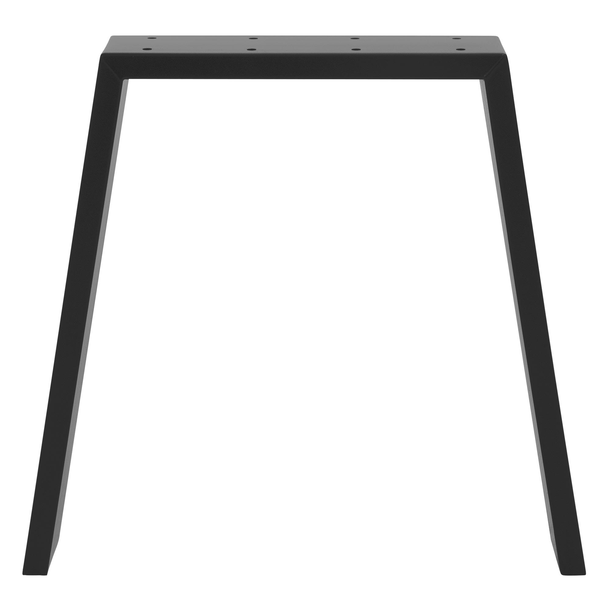 TISCHBEINE 2er Set Loft 44 x 42 cm Schwarz matt - Schwarz, Metall (8/42/44cm) - ML-DESIGN