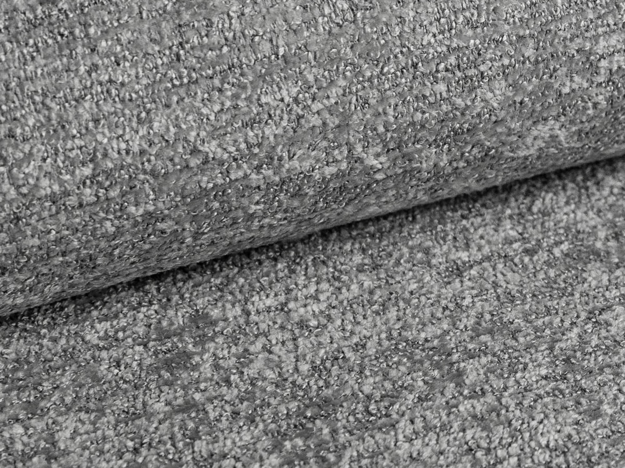 POUF Chenille Stoff Grau - Hellgrau/Schwarz, Holzwerkstoff/Textil (111/88/60cm) - Makamii