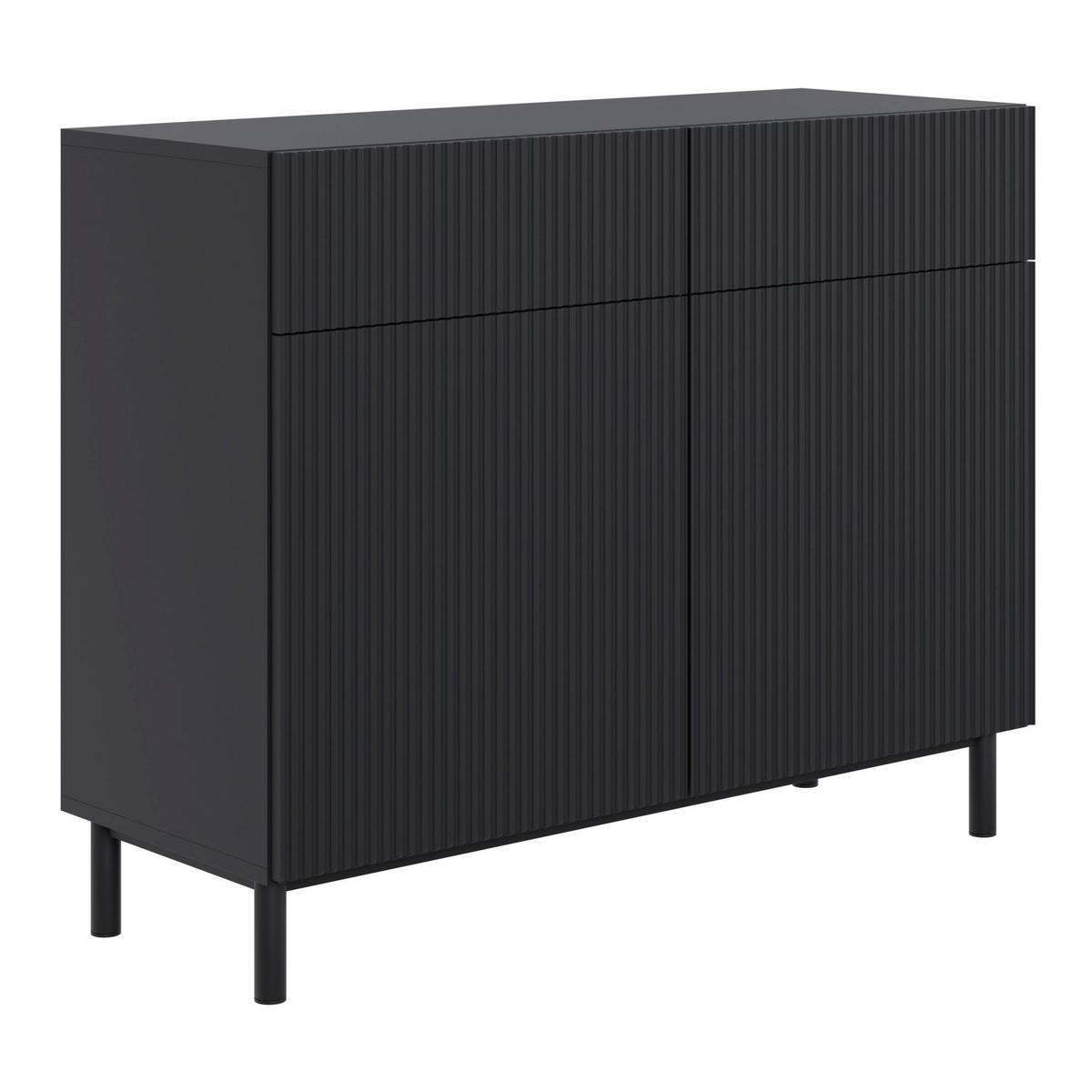 SIDEBOARD Veldio New Schwarz 100 cm - Schwarz, Holzwerkstoff/Metall (99.8/80/38cm) - Selsey