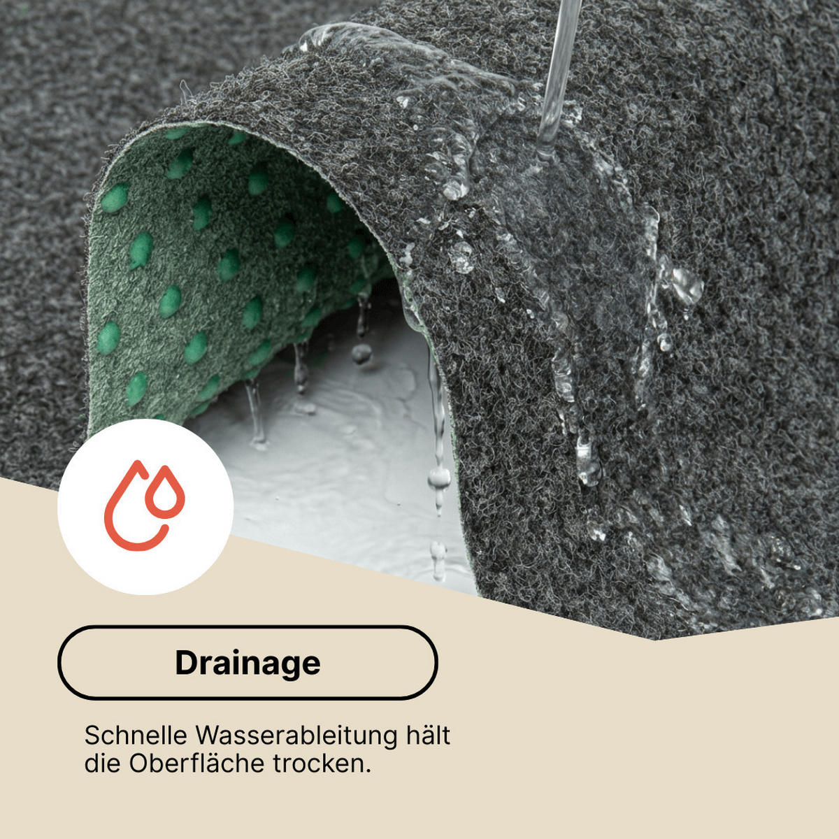 RASENTEPPICH PEMBA Dunkelgrau 100/500 cm - Dunkelgrau, Textil (100/500cm) - Tapiso