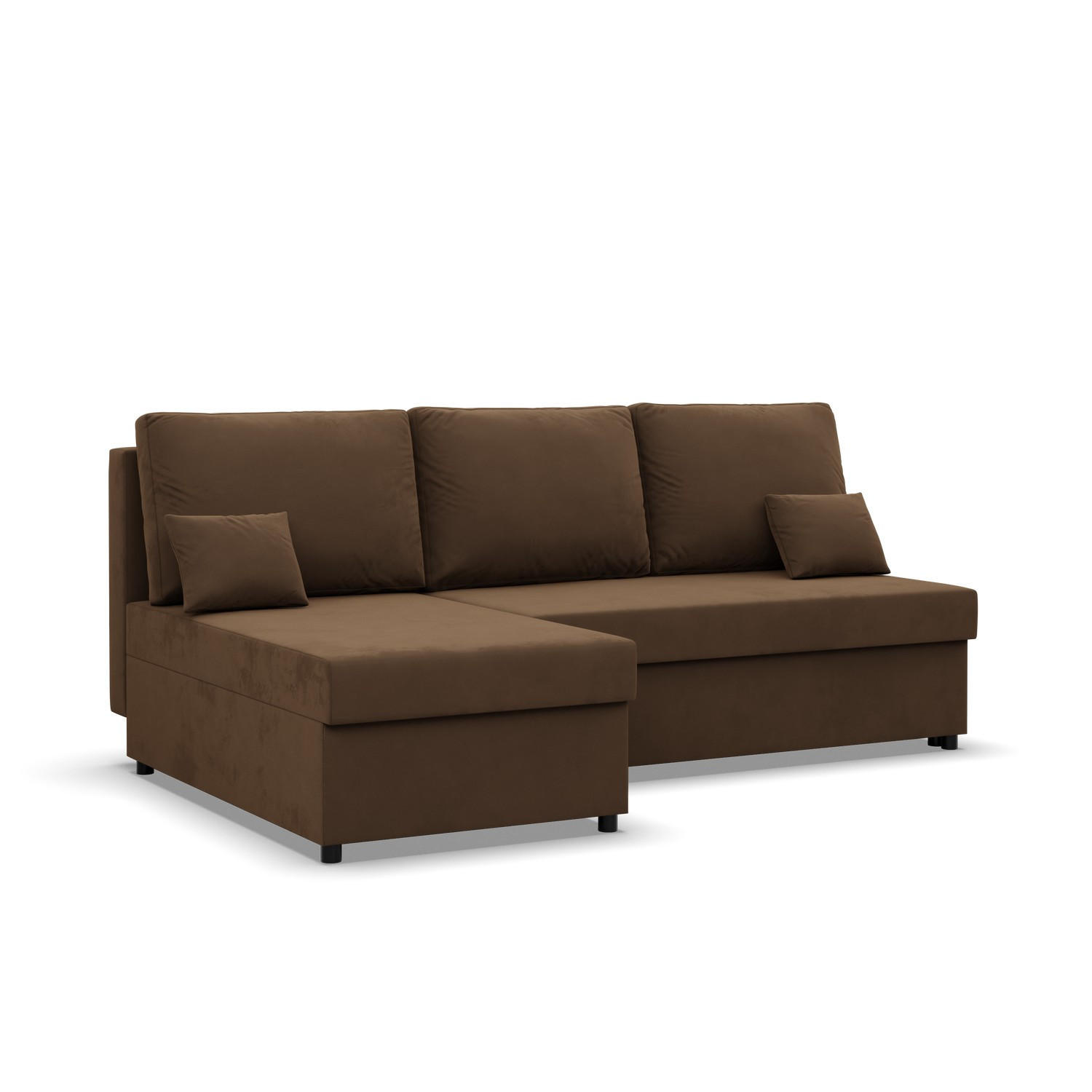 ECKSOFA MIT SCHLAFFUNKTION KEMI Braun - Braun, Textil (135/201cm) - Mebligo