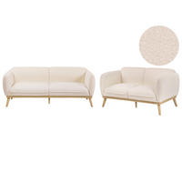 SOFA-SET 5-Sitzer Bouclé Hellbeige Ljung - Hellbraun/Beige, Textil (210/82/82cm) - Beliani