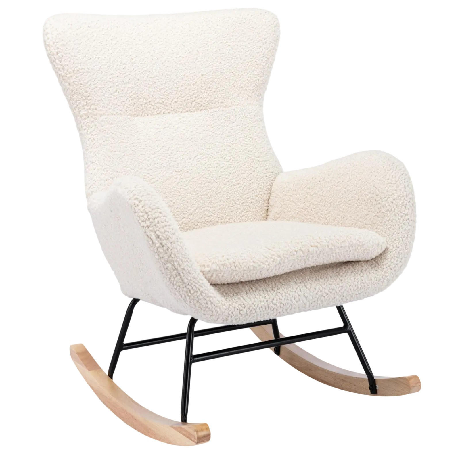 SCHAUKELSTUHL, Beige - Beige, Holz (81.79/92.96/66.8cm)