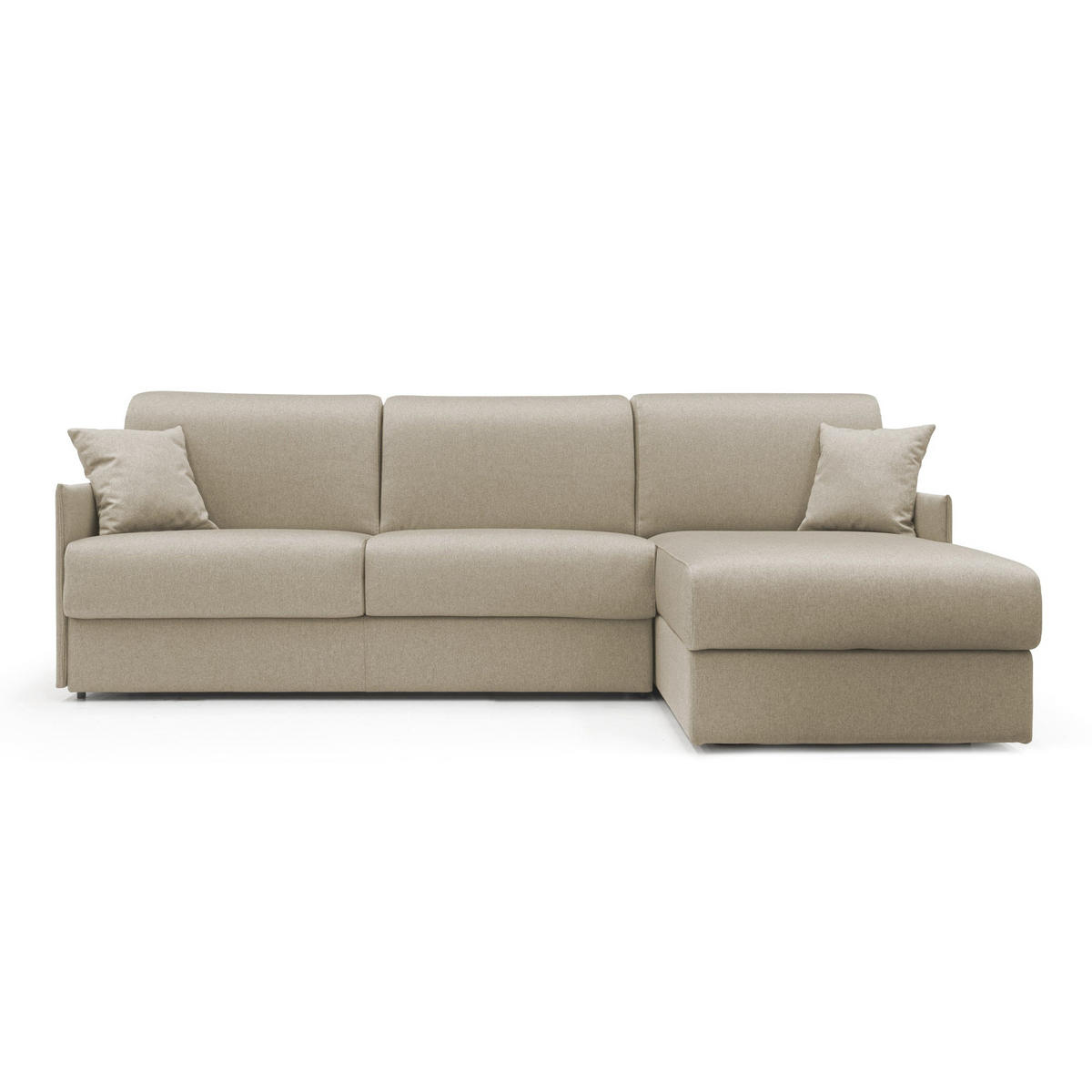ECKSOFA RECHTS Evans - Beige, Textil (232/96cm) - Divani.store