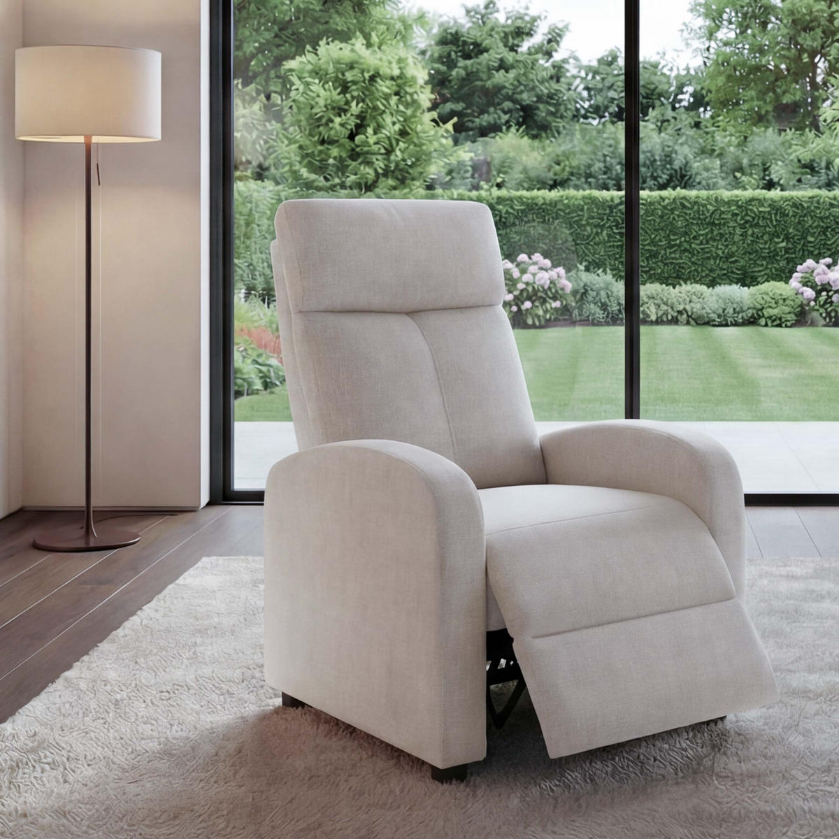 RELAXSESSEL Beige - Beige, Textil (67/102/90cm) - MCW